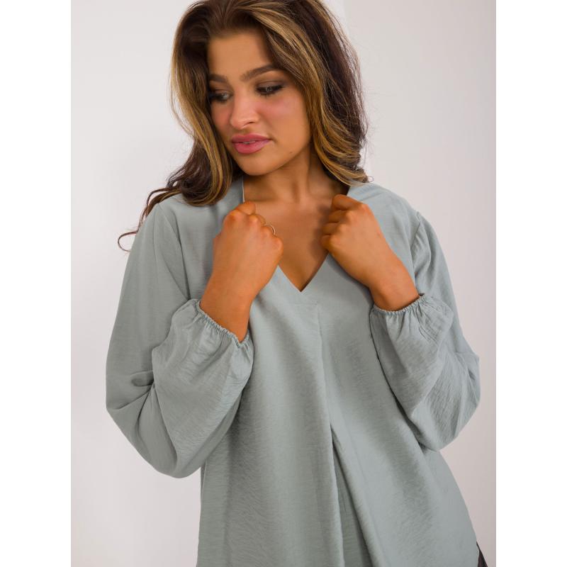 Dámská halenka s viskózou SUBLEVEL khaki 