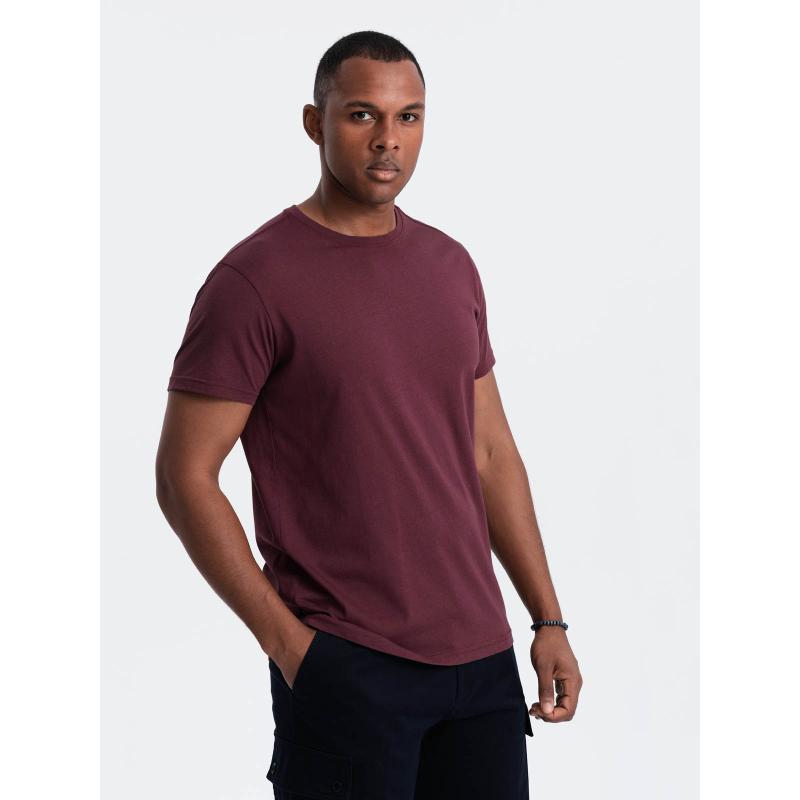 Férfi pamut póló Classic BASIC bordó