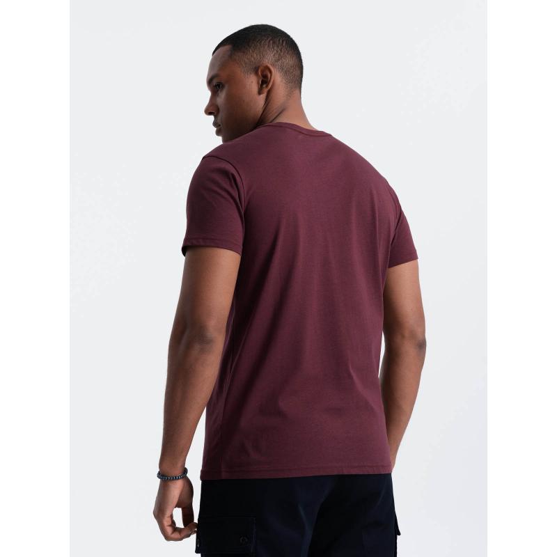 Férfi pamut póló Classic BASIC bordó