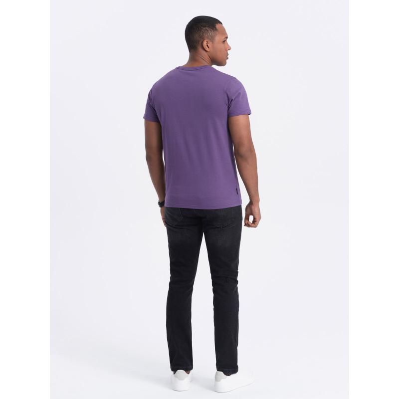 Pánské bavlněné tričko Classic BASIC fialové