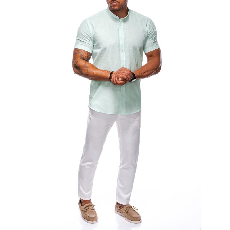 Pánske tričko s krátkym rukávom K681 mätová