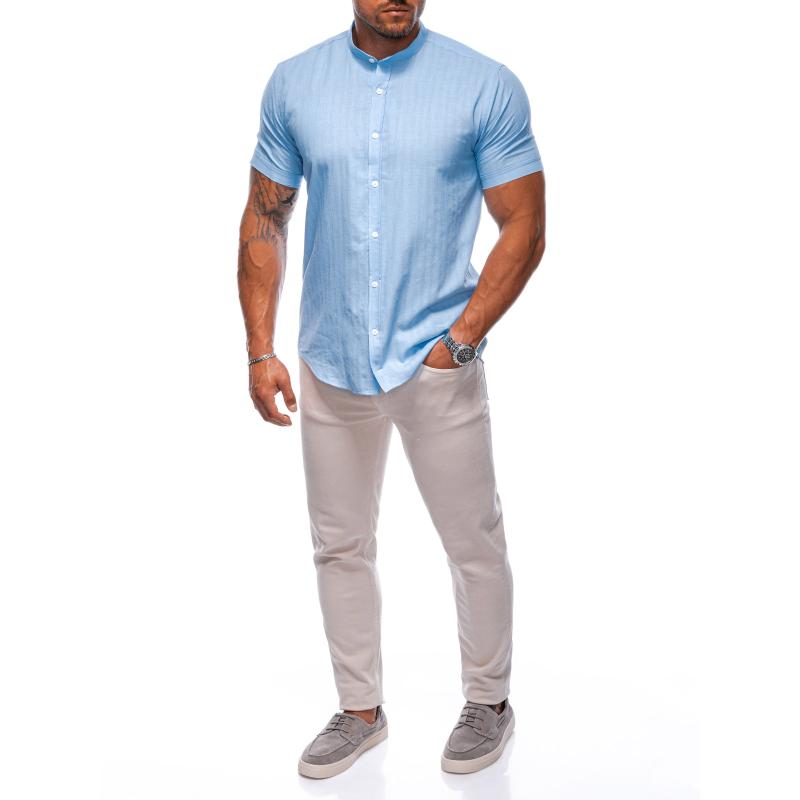 Férfi rövid ujjú póló 690K kék