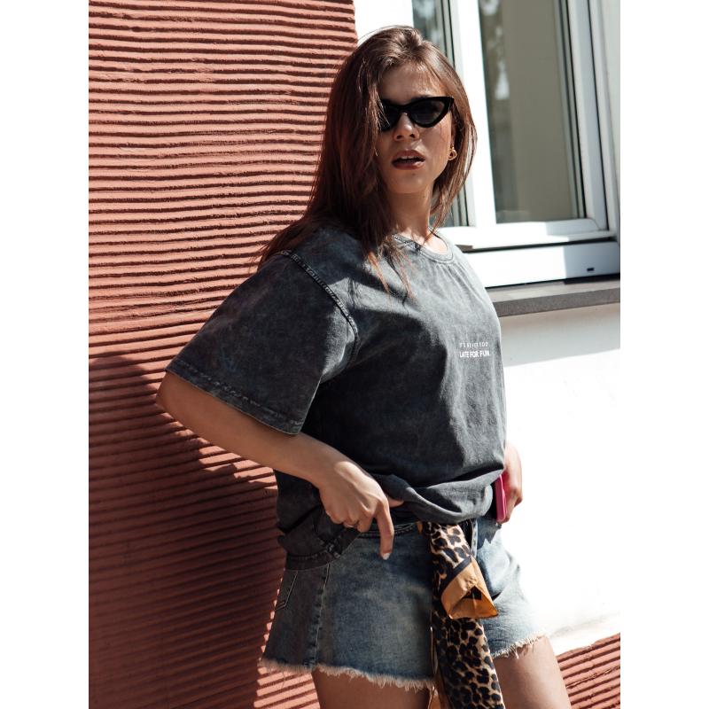 Dámské tričko KASEKEN grafitové