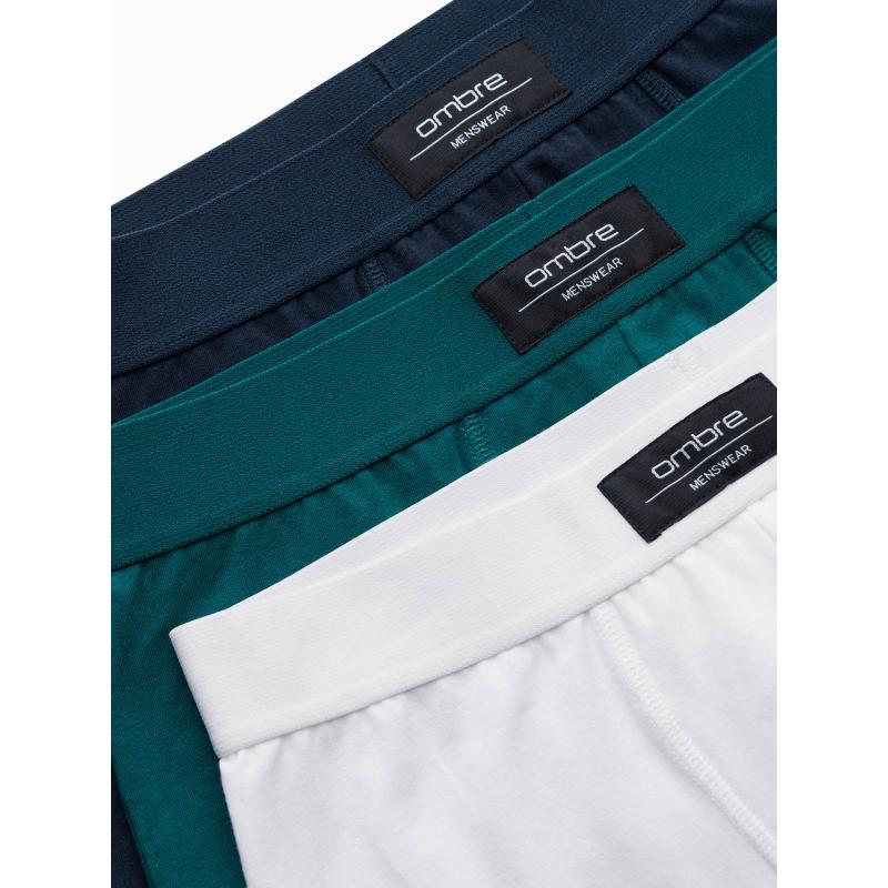 Férfi egyszínű boxeralsó BASIC elasztánnal, 3 csomag vegyes csomagolásban