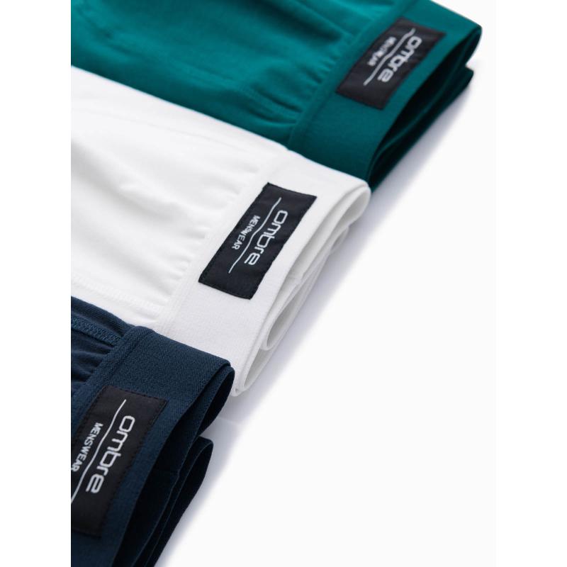 Férfi egyszínű boxeralsó BASIC elasztánnal, 3 csomag vegyes csomagolásban