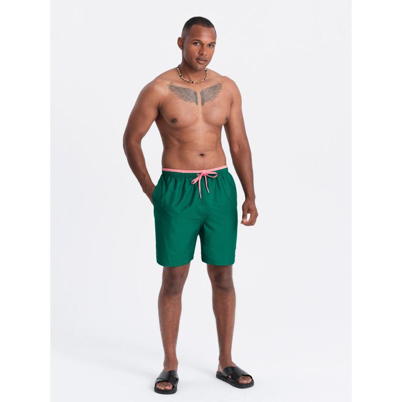 Pánske krátke plavecké šortky W525 zelené