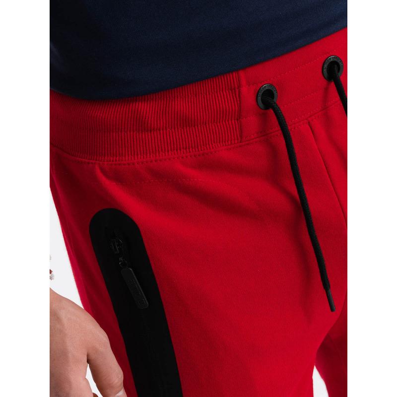 Pánske teplákové šortky W527 červené