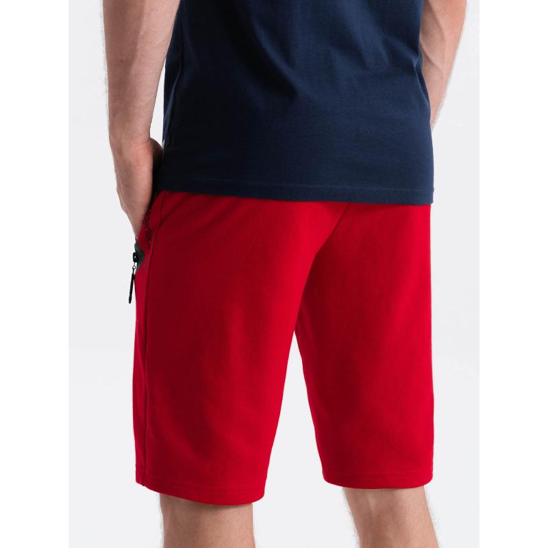 Pánske teplákové šortky W527 červené