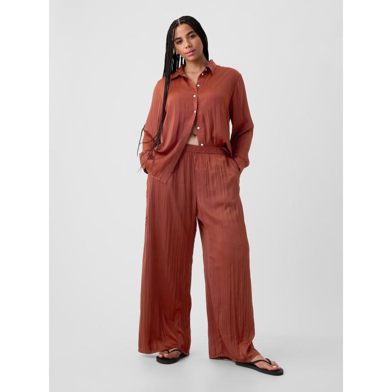 Nohavice z tkaného saténu