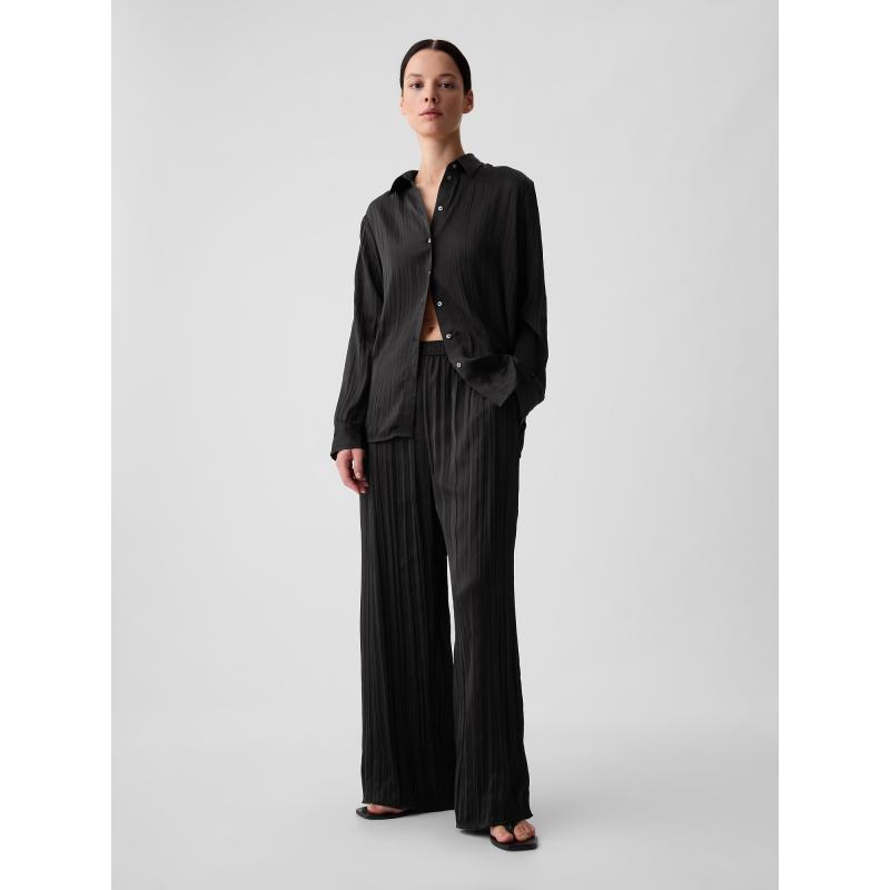 Saténová košeľa Boyfriend