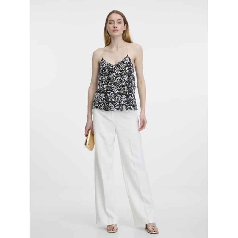 Černé dámské vzorované tílko