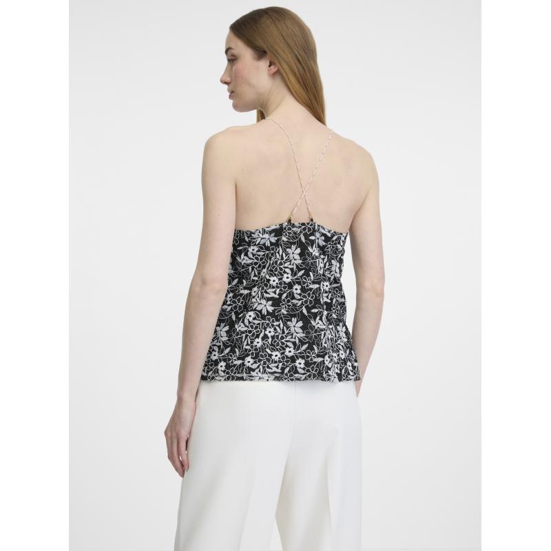 Černé dámské vzorované tílko