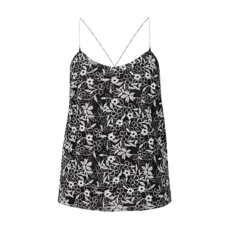 Černé dámské vzorované tílko