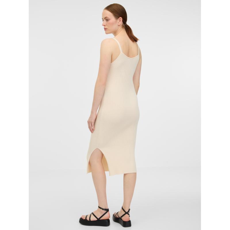 Bézs női midi ruha