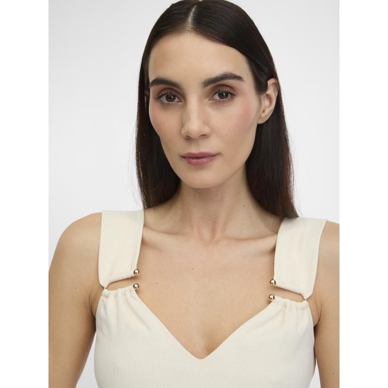 Krémszínű női pulóver