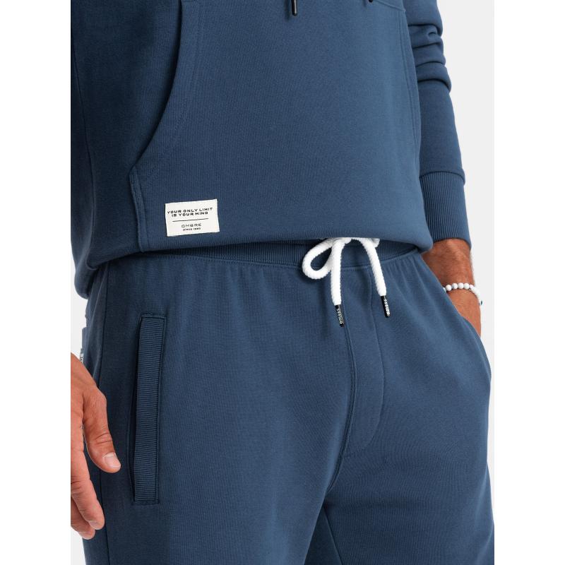 Pánská souprava mikina klokanka + šortky tmavě modrá V4 Z75