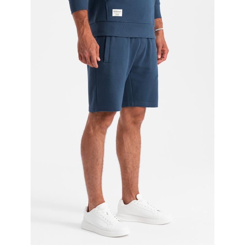 Pánská souprava mikina klokanka + šortky tmavě modrá V4 Z75