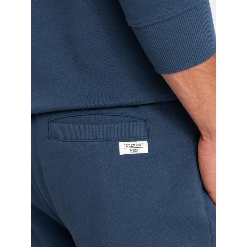 Pánská souprava mikina klokanka + šortky tmavě modrá V4 Z75