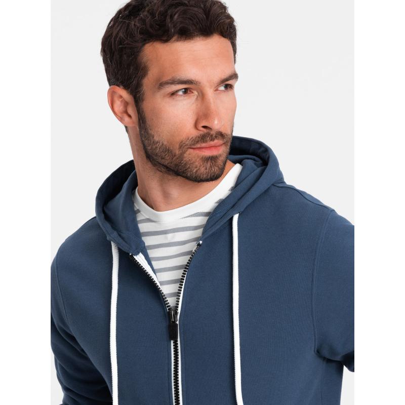 Férfi pulóver szett kenguru + rövidnadrág sötétkék V4 Z75 Z75