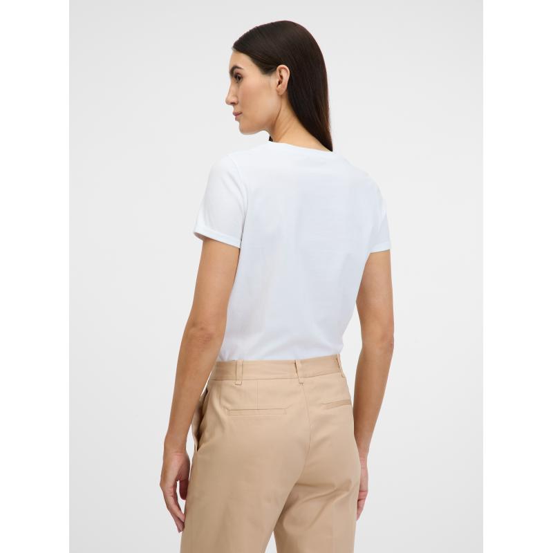 Biele dámske tričko s krátkym rukávom