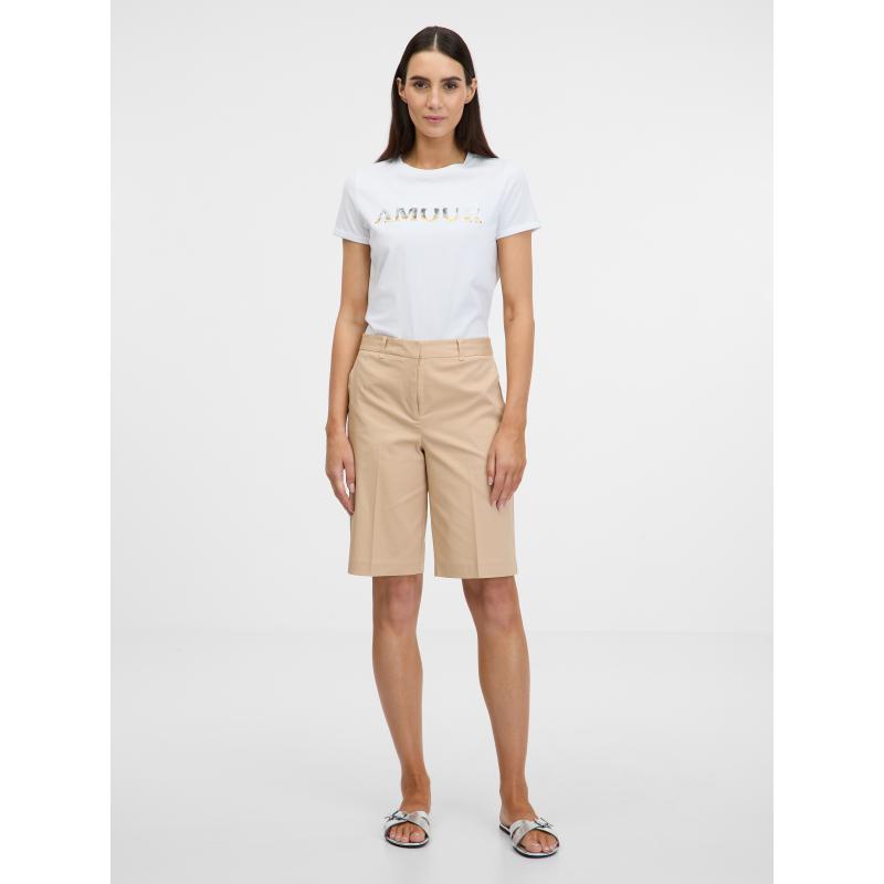 Biele dámske tričko s krátkym rukávom