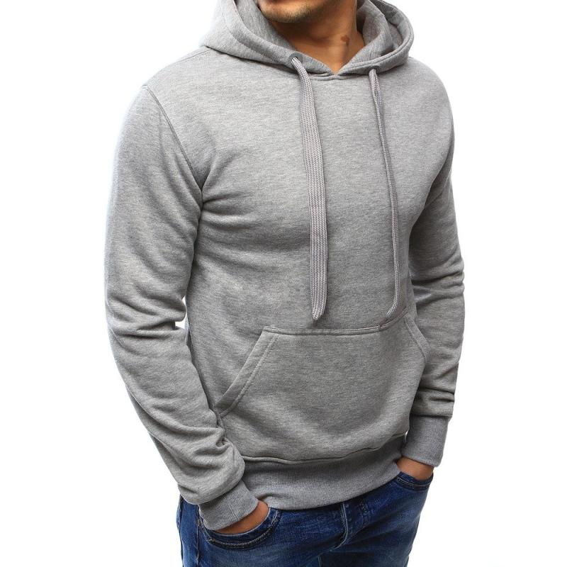 Férfi kapucnis pulóver szürke