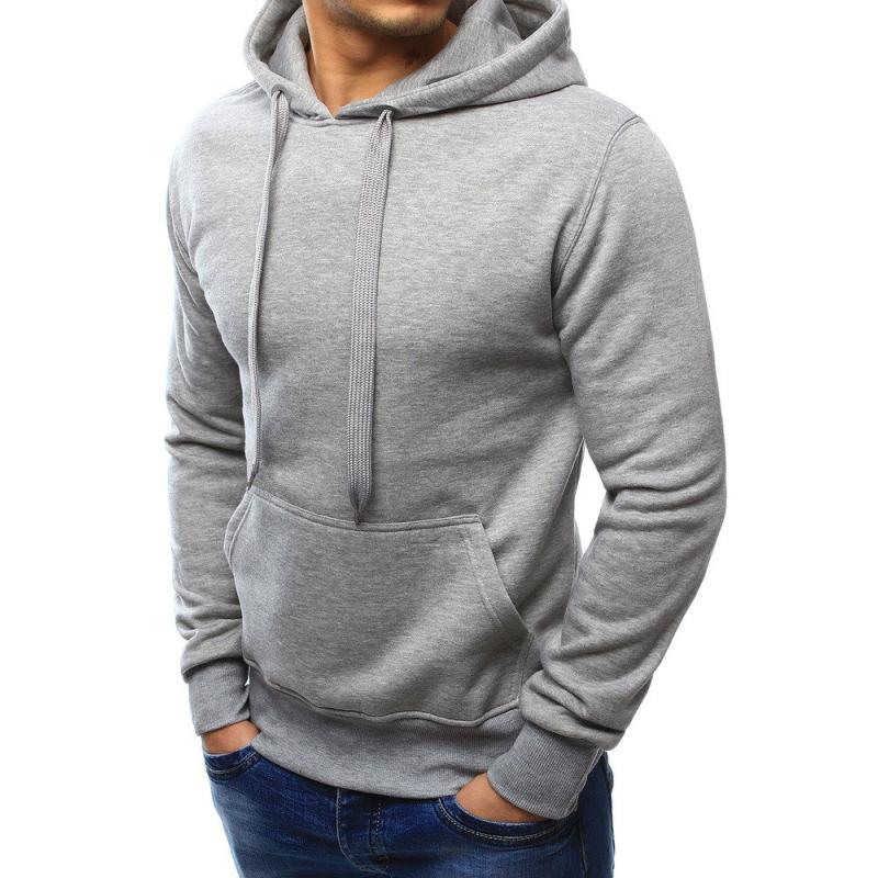 Férfi kapucnis pulóver szürke