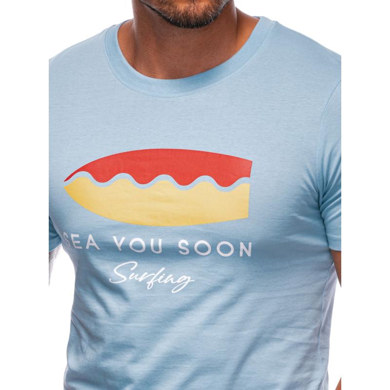 Pánské tričko s potiskem S2003 modré