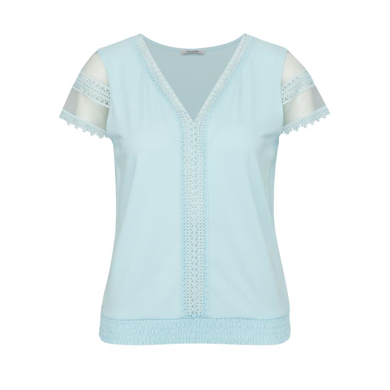 Světle modré dámské tričko s krátkým rukávem