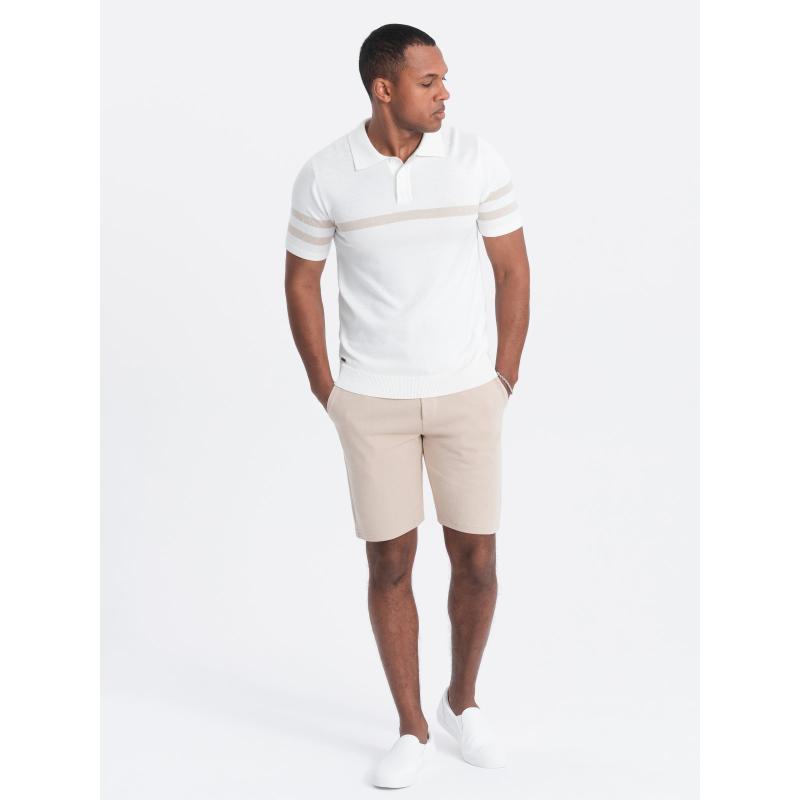 Pánske krátke šortky na voľný čas W531 béžová