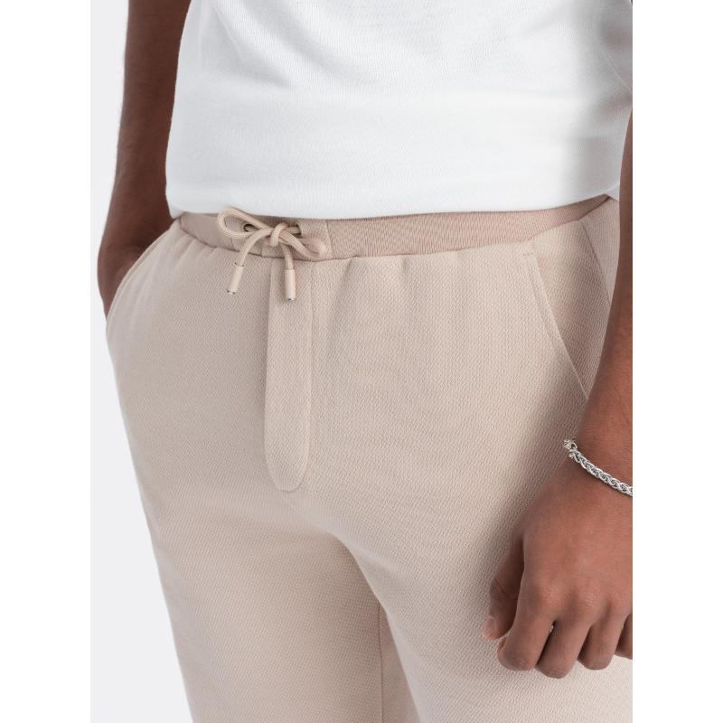 Pánske krátke šortky na voľný čas W531 béžová