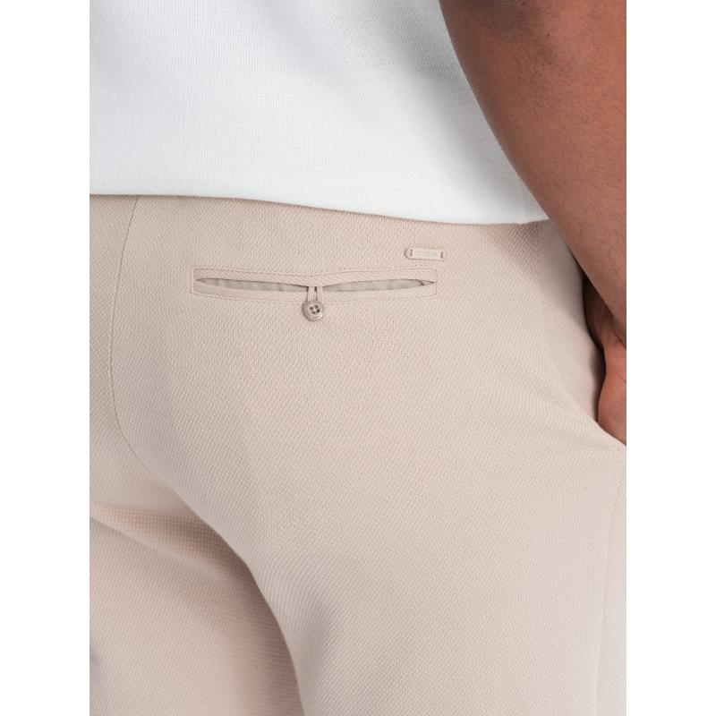 Pánske krátke šortky na voľný čas W531 béžová