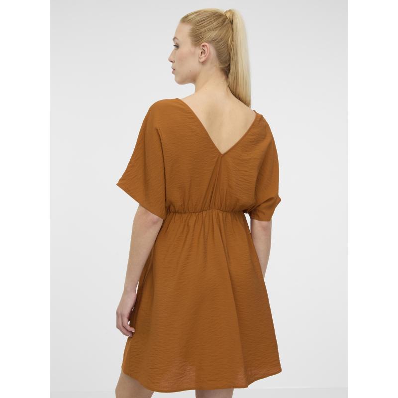 Hnedé dámske krátke šaty