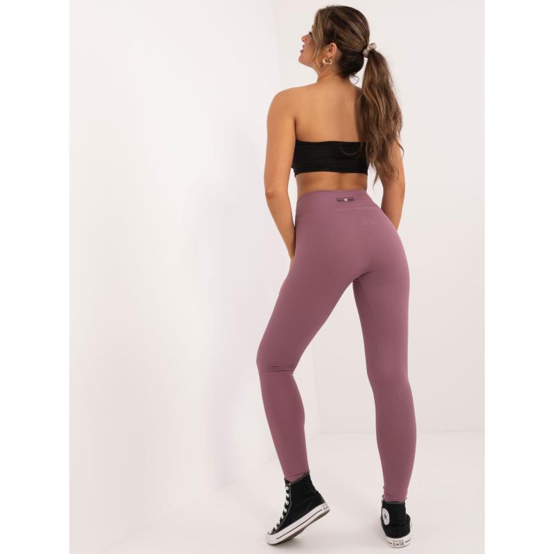 Női csíkos leggings rózsaszín