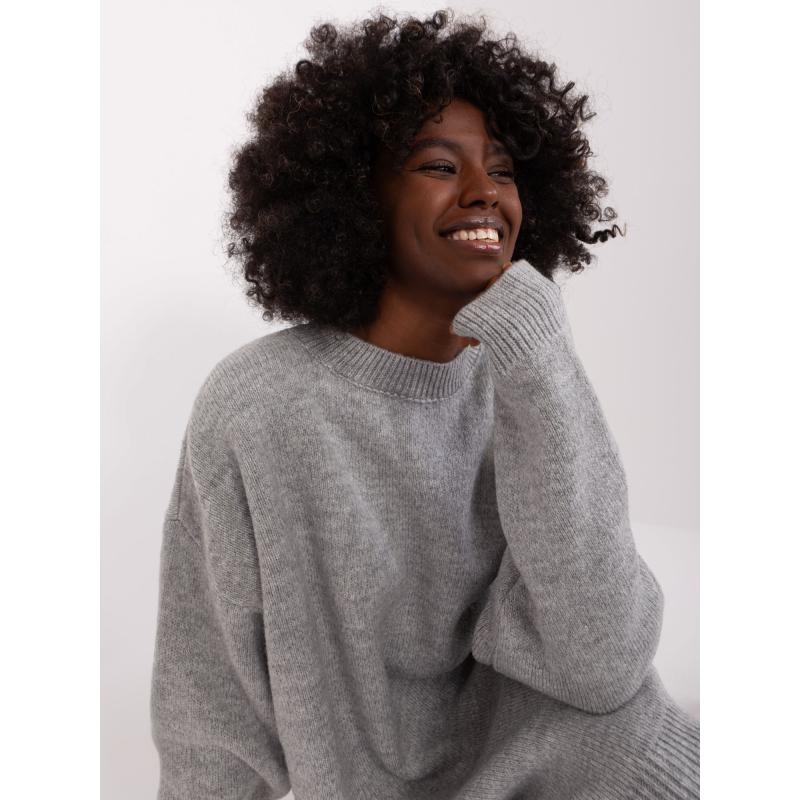 Dámské šaty oversize RUE PARIS šedé  