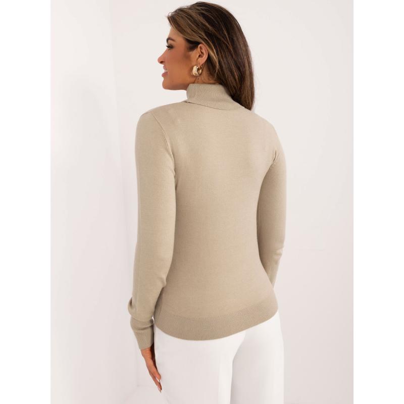 Női garbó SUBLEVEL oliva színű pulcsi