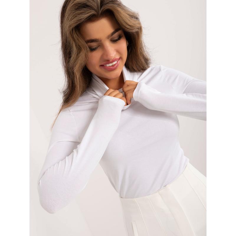 Dámská halenka s rolákem bavlněná SUBLEVEL bílá  