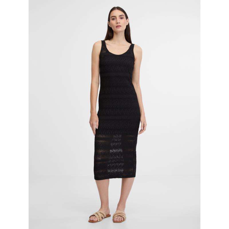 Fekete női midi ruha