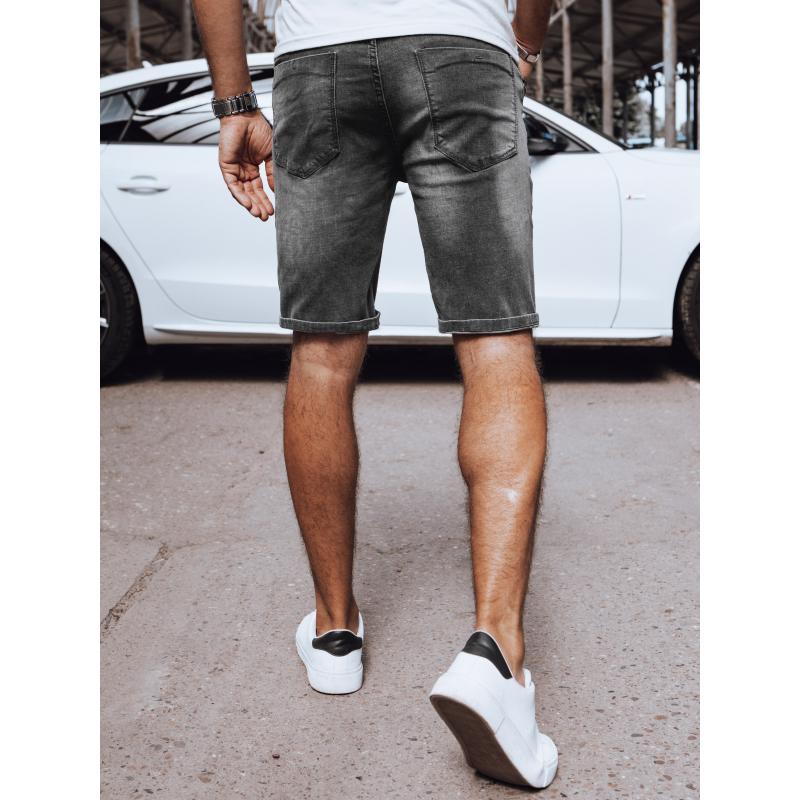 Férfi farmerrövidnadrág, sötét szürke