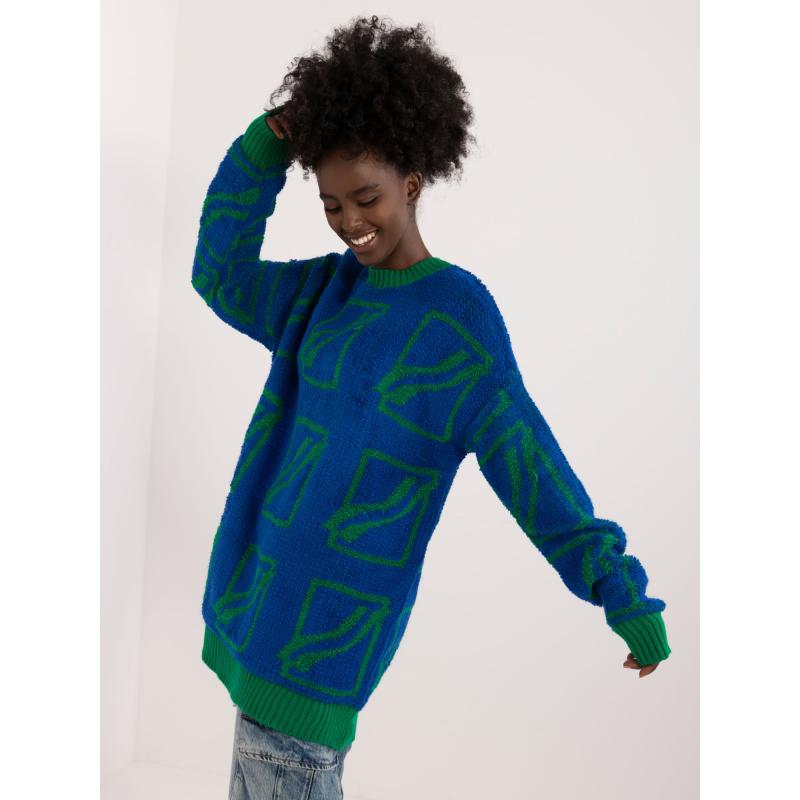 Dámský svetr nadměrné velikosti tmavě modrý  