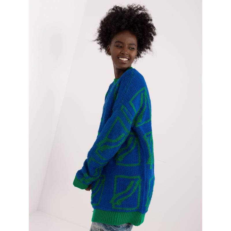 Dámský svetr nadměrné velikosti tmavě modrý  