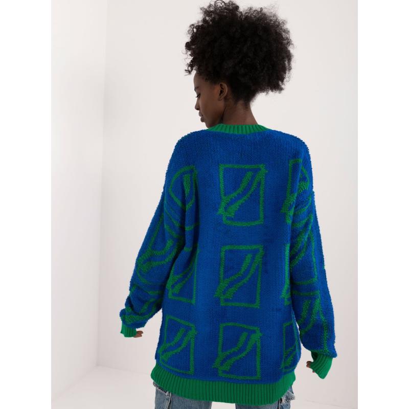 Dámský svetr nadměrné velikosti tmavě modrý  