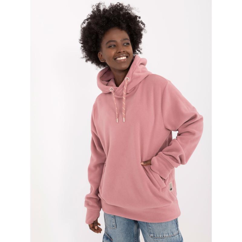 Női fleece pulóver SUBLEVEL rózsaszínű