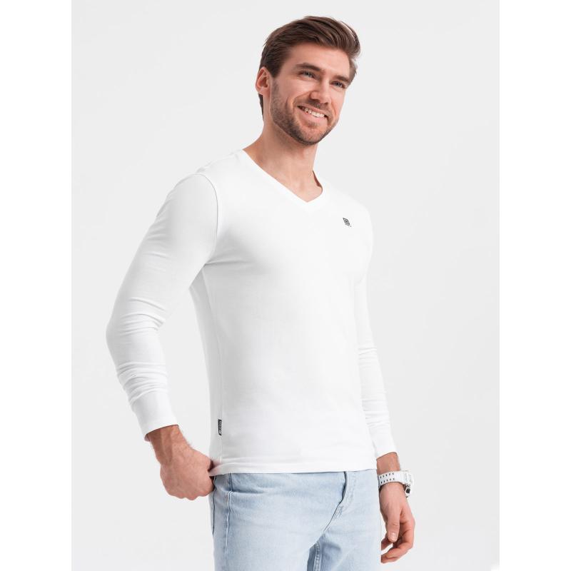 Pánska súprava tričiek s dlhým rukávom V-NECK mix 2-pack V2 Z87