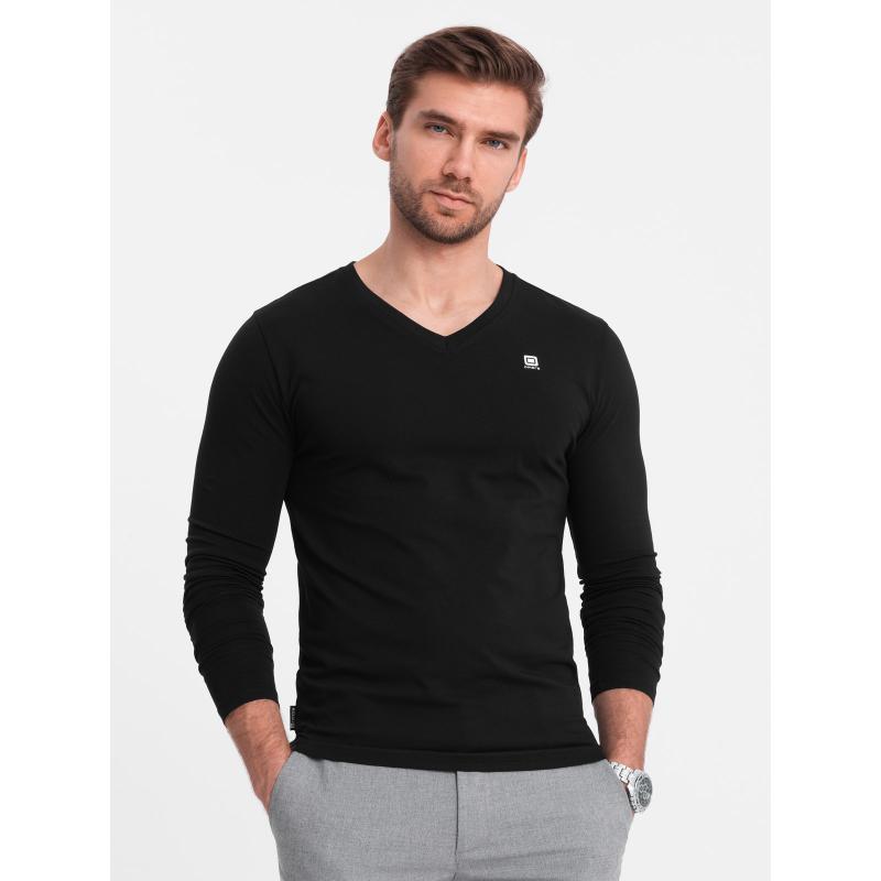 Férfi hosszú ujjú póló szett V-NECK mix 2-pack V4 Z87