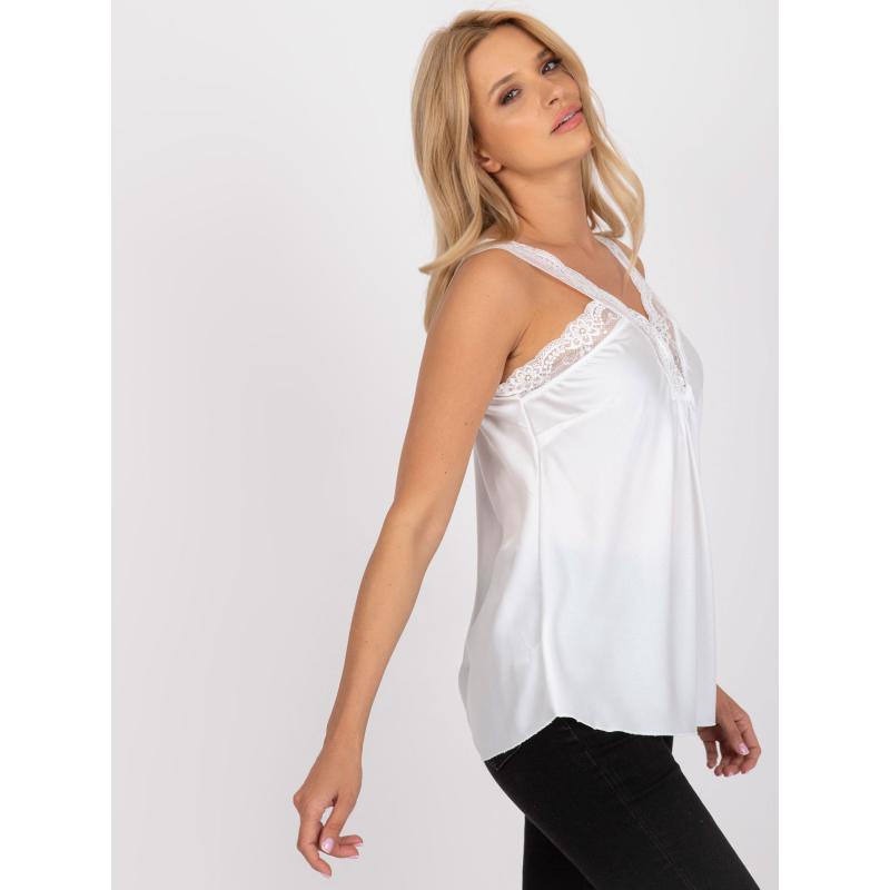 Dámský top s výstřihem do V OCH BELLA bílý 