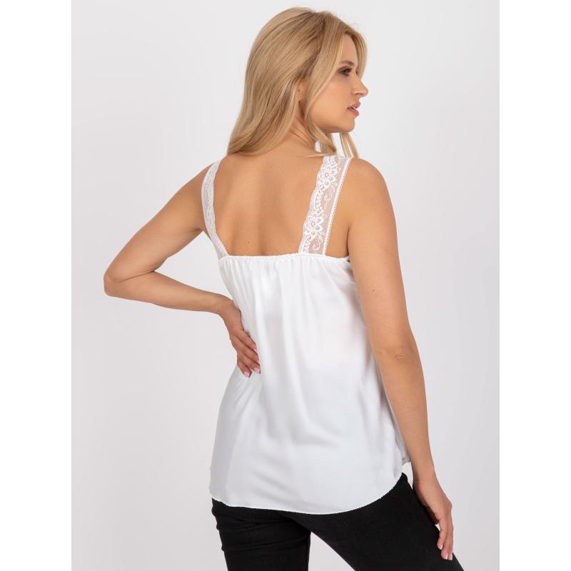 Dámský top s výstřihem do V OCH BELLA bílý 