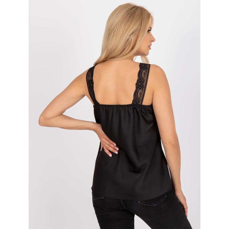 Dámský top s krajkou OCH BELLA černý 