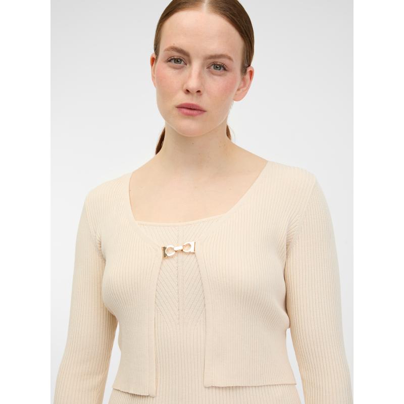 Bézs női kardigán