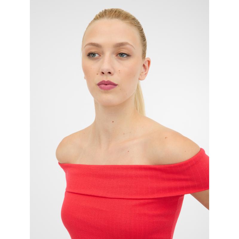 Piros női rövid ujjú póló